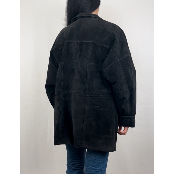 Vintage G III Black Quilted Suede Jacket - Picture 4 of 8